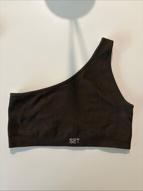 SET Active One-Shoulder Ribbed Sports Bra